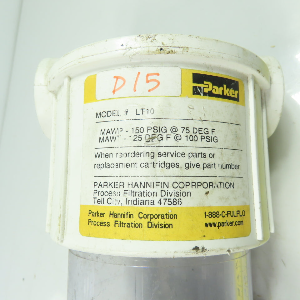 Parker LT10 Water Filter Housing 3/4"150PSI
