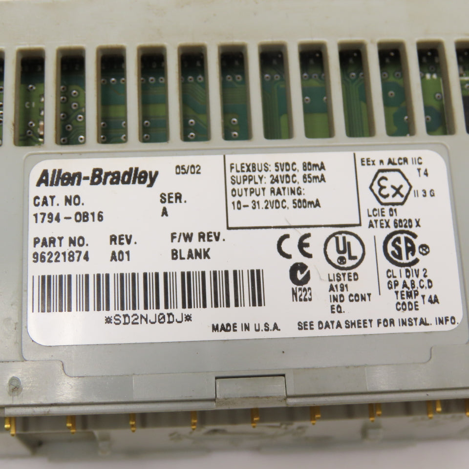 Allen Bradley 1794-OB16P Flex I/O 24VDC Source Output Module Lot Of 3