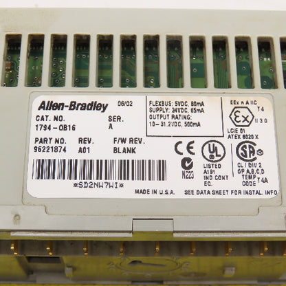 Allen Bradley 1794-OB16 Flex I/O 24VDC Source Output Module Lot Of 3