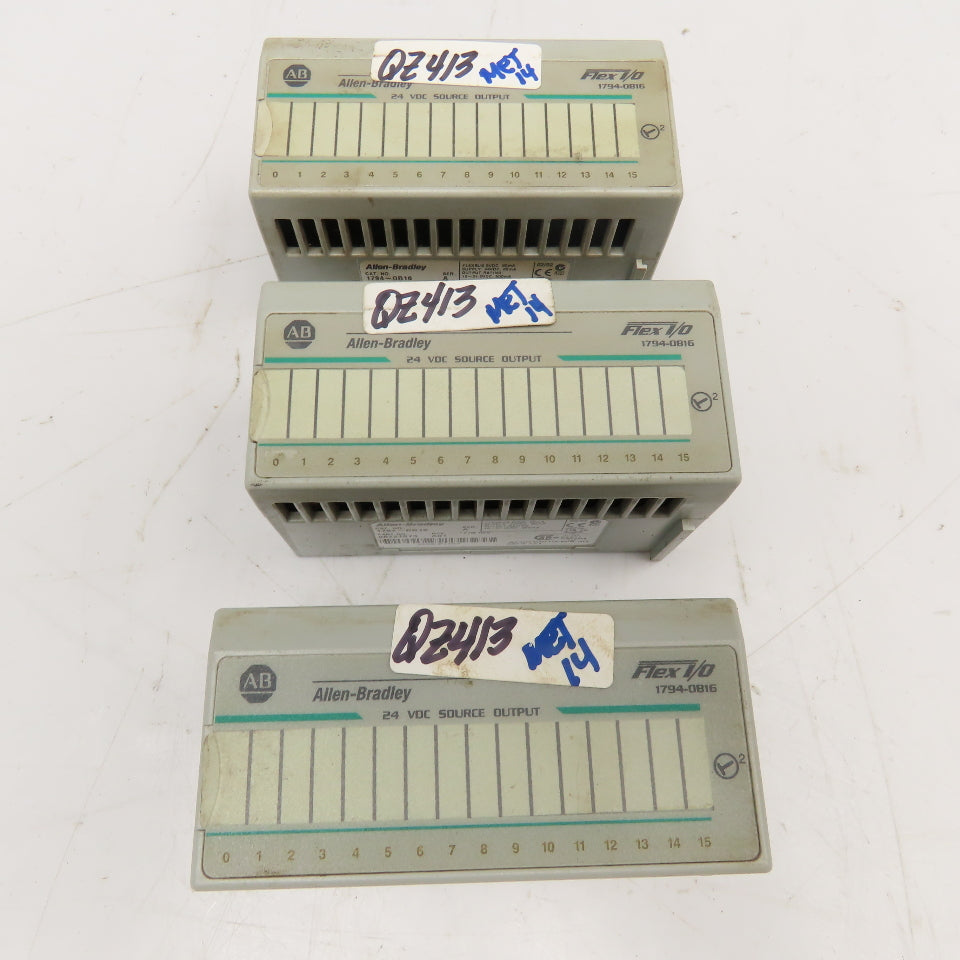 Allen Bradley 1794-OB16 Flex I/O 24VDC Source Output Module Lot Of 3