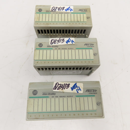 Allen Bradley 1794-OB16 Flex I/O 24VDC Source Output Module Lot Of 3