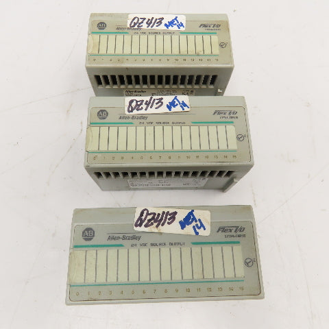 Allen Bradley 1794-OB16 Flex I/O 24VDC Source Output Module Lot Of 3