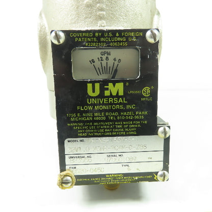UFN MH-NSF16GM-8-32V1.0-M3WR-PC4M-C-Z86 0-16GPM Flow Meter 1" NPT Type 4