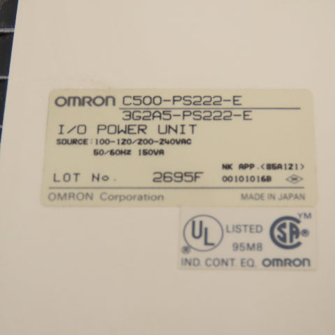 Omron C500-PS222-E I/O Power Unit