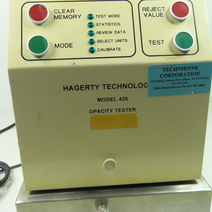 Hagerty Technology Model 425 Opacity Brightness Tester 110V
