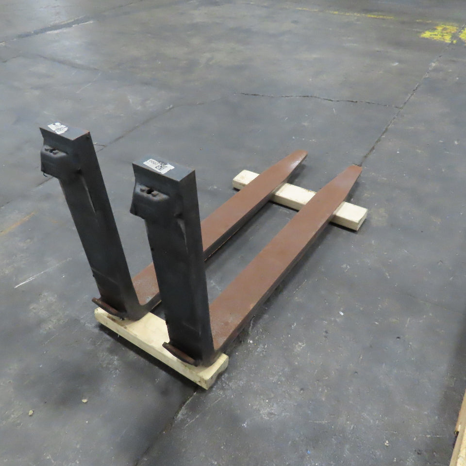 40" x 4" Tapered Class 2 Forklift Fork 16" Carriage No Locks Lot Of 2