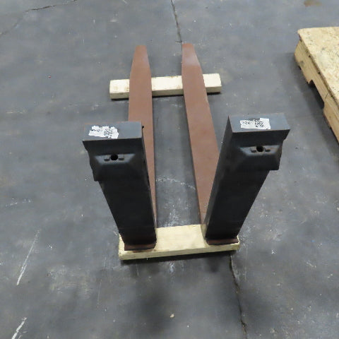 40" x 4" Tapered Class 2 Forklift Fork 16" Carriage No Locks Lot Of 2