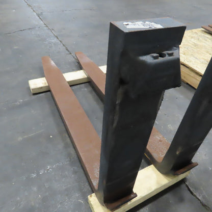 40" x 4" Tapered Class 2 Forklift Fork 16" Carriage No Locks Lot Of 2