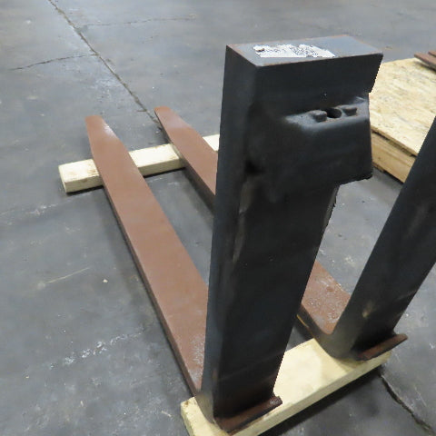 40" x 4" Tapered Class 2 Forklift Fork 16" Carriage No Locks Lot Of 2