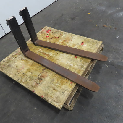 42" x 4" Tapered Class 2 Forklift Fork 16" Carriage No Locks Lot Of 2