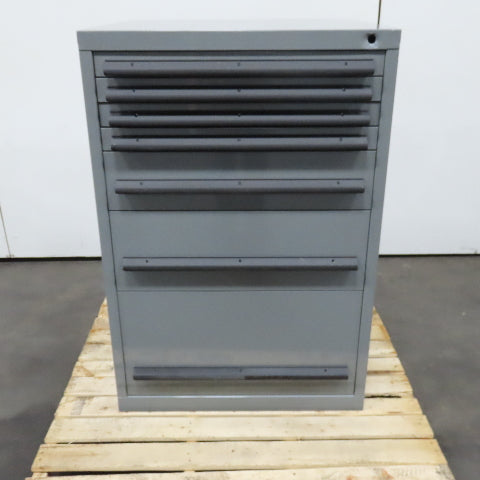 30" x 28" x 44" Tall 7 Drawer Small Parts Tool Storage Cabinet