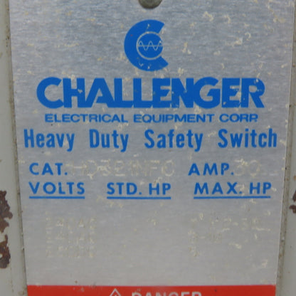 Challenger HD321NFC 30A 240V 3P Non-Fusible Safety Disconnect Switch