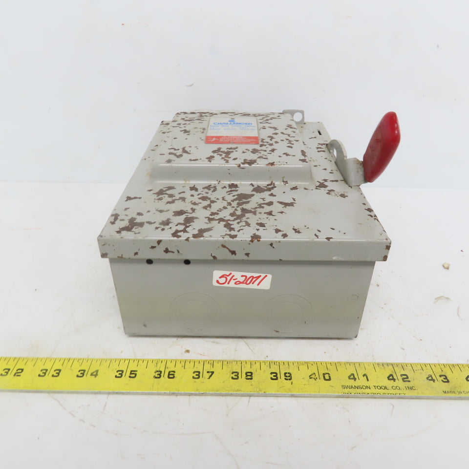 Challenger HD321NFC 30A 240V 3P Non-Fusible Safety Disconnect Switch