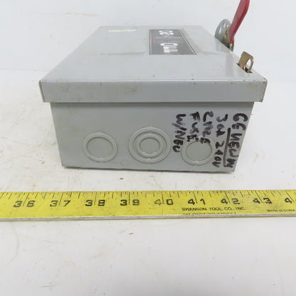 General Electric TG3221 Model 8 30A 240V 2P 1PH Fusible Safety Disconnect Switch