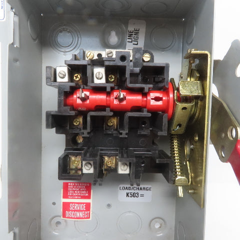 General Electric TG3221 Model 8 30A 240V 2P 1PH Fusible Safety Disconnect Switch
