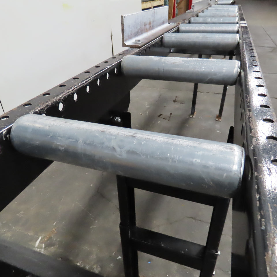 9" Width Band Saw Material Run Out Roller Conveyor W/ Stop 10'
