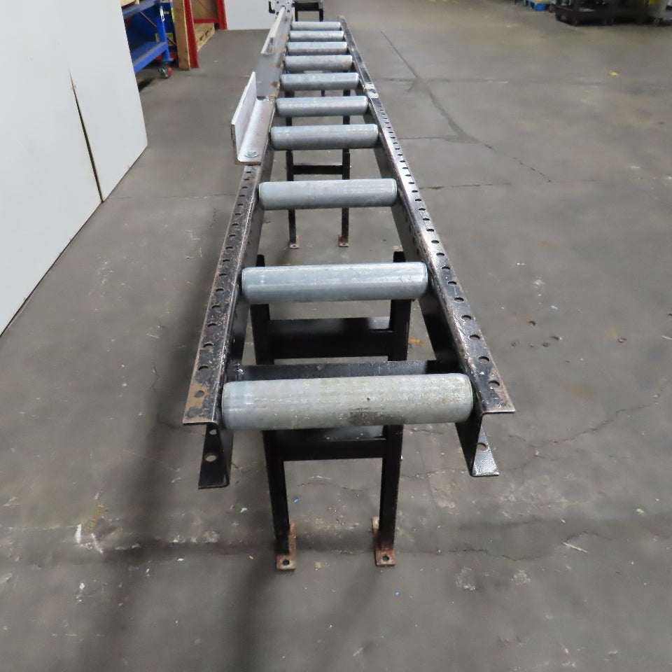 9" Width Band Saw Material Run Out Roller Conveyor W/ Stop 10'
