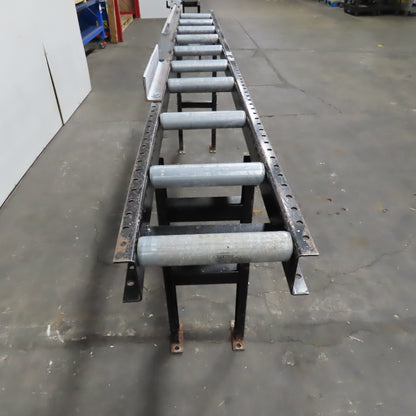 9" Width Band Saw Material Run Out Roller Conveyor W/ Stop 10'