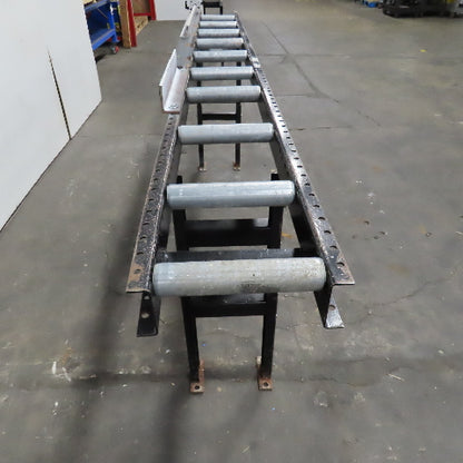 9" Width Band Saw Material Run Out Roller Conveyor W/ Stop 10'