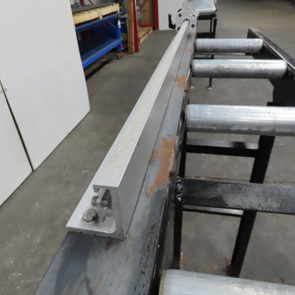 9" Width Band Saw Material Run Out Roller Conveyor W/ Stop 10'