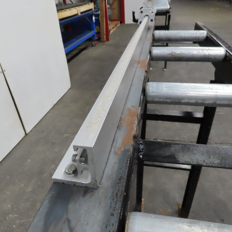 9" Width Band Saw Material Run Out Roller Conveyor W/ Stop 10'