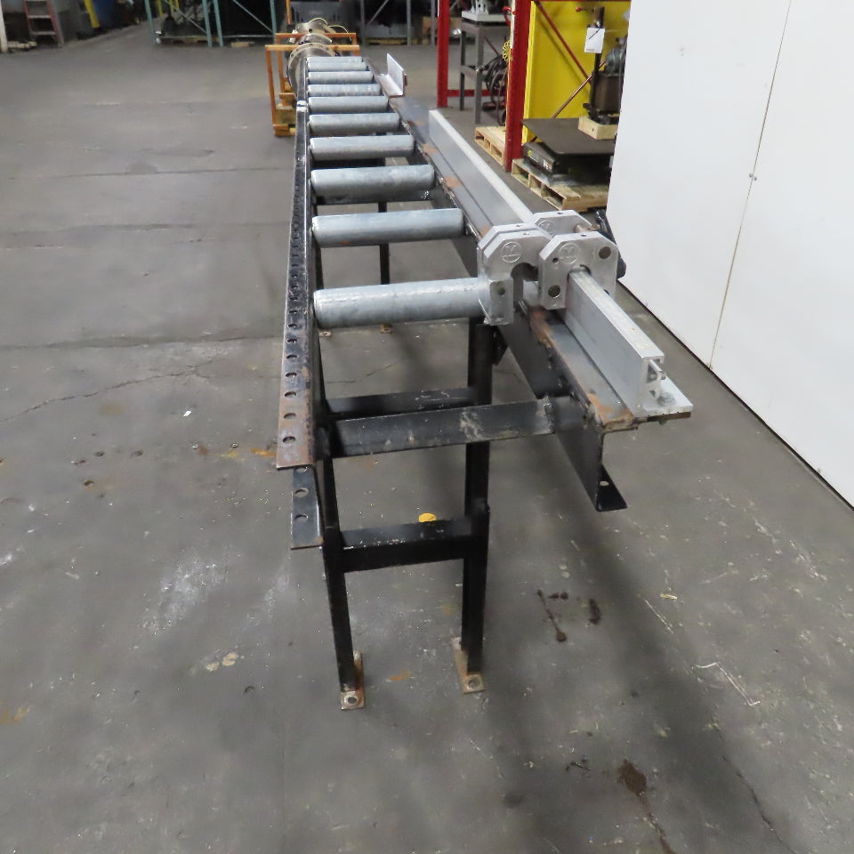9" Width Band Saw Material Run Out Roller Conveyor W/ Stop 10'