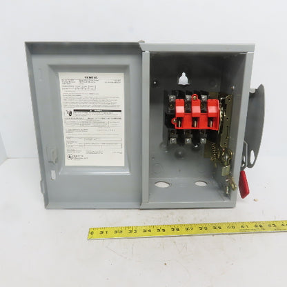 Siemens GNF322 60A 240V 3P Non-Fusible Safety Disconnect Switch Type 1 Enclosure