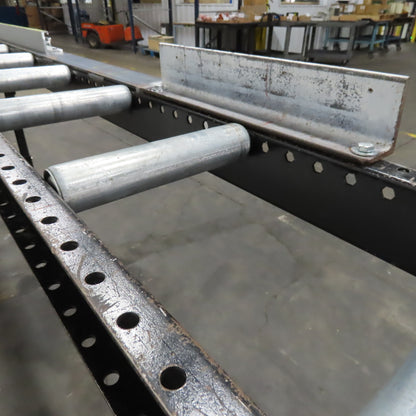 9" Width Band Saw Material Run Out Roller Conveyor W/ Stop 10'