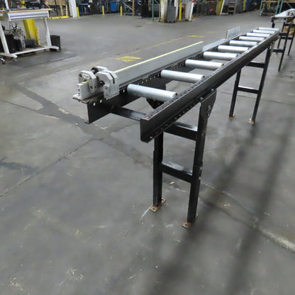 9" Width Band Saw Material Run Out Roller Conveyor W/ Stop 10'