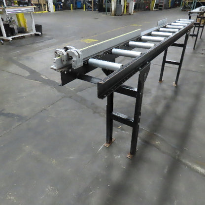 9" Width Band Saw Material Run Out Roller Conveyor W/ Stop 10'