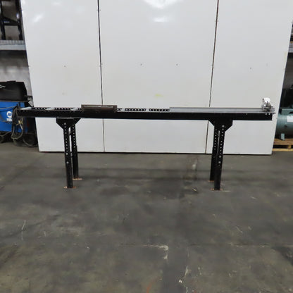 9" Width Band Saw Material Run Out Roller Conveyor W/ Stop 10'