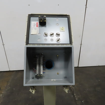 10" x 8" x 6" Enclosure Operator Control Station Pedestal 51" Tall