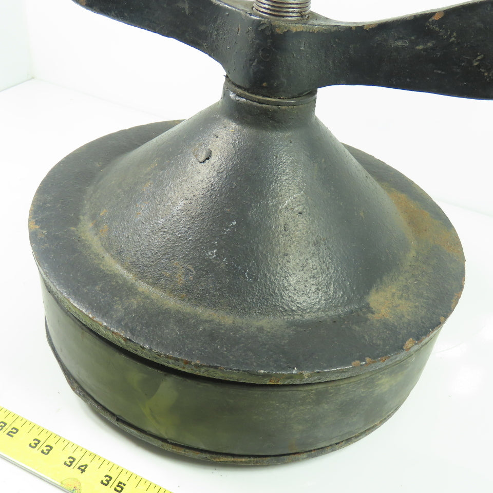 12" Cast Iron Test Plug W/ Wingnut 2-1/2" Rubber Gasket