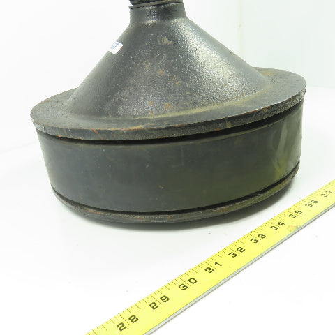 12" Cast Iron Test Plug W/ Wingnut 2-1/2" Rubber Gasket
