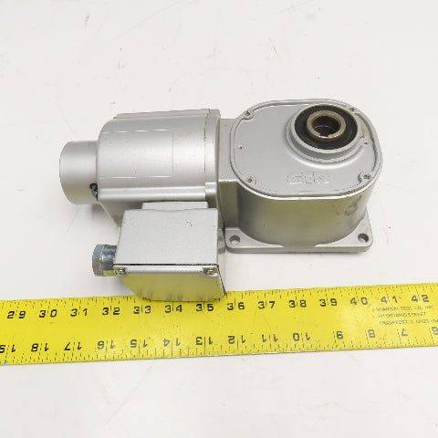 Nissei FSMN-20-20T50Z 20:1 Ratio 200/220V 3Ph Thru Shaft Right Angle Gear Motor