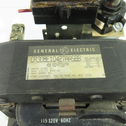 General Electric CR308E1042TAASBB 600VAC 90A Motor Starter Size 3 110/120V Coil