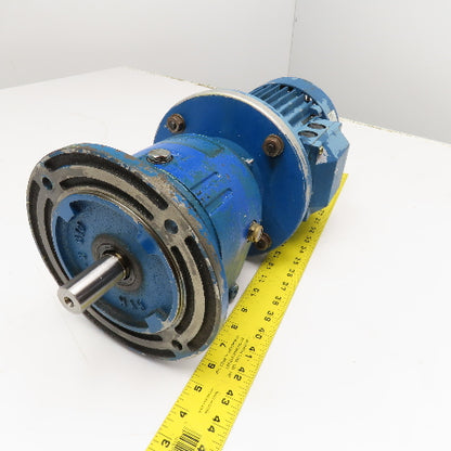 Hydro-Mec Type 22 36.45:1 Ratio Gear Motor .9kW 50/60Hz 49RPM Output Tested