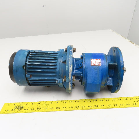 Hydro-Mec Type 22 36.45:1 Ratio Gear Motor .9kW 50/60Hz 49RPM Output Tested