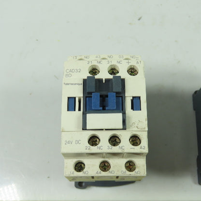Telemecanique CAD32BD 24VDC Control Relay 10A 600V Max Lot of 2