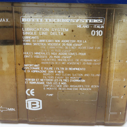 Botti 010 220-480V 50/60Hz Automatic Lubricator 6 Liter