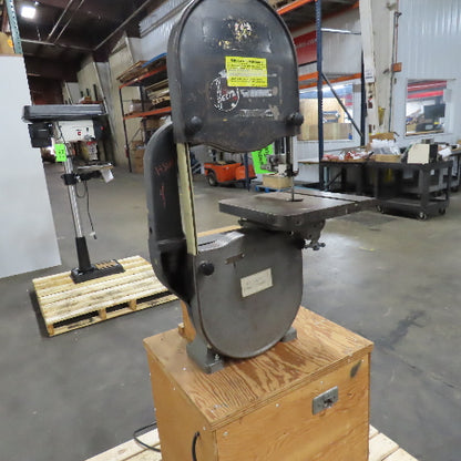 Delta LBS-26 14" Vintage Vertical Band Saw On Custom Bench 110V 1Ph