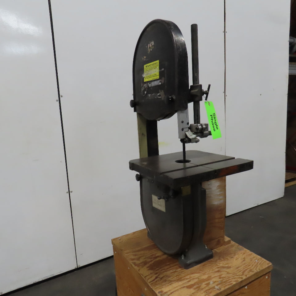 Delta LBS-26 14" Vintage Vertical Band Saw On Custom Bench 110V 1Ph