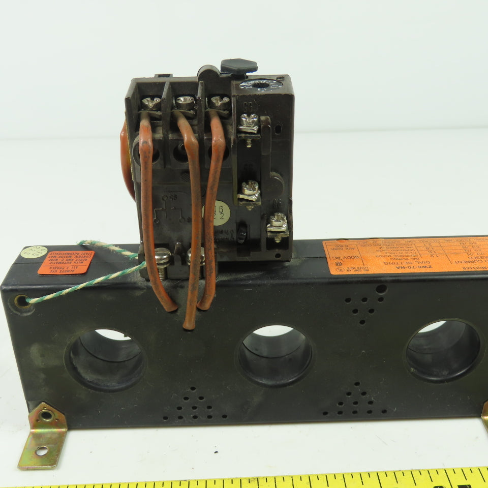 Klockner Moeller ZW6-70-NA 600VAC Overload Relay 3 Pole
