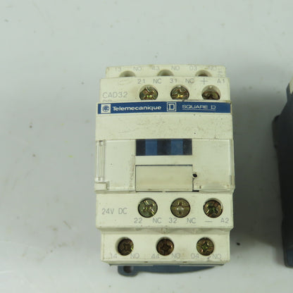 Telemecanique CAD32BD 24VDC Control Relay 10A 600V Max Lot Of 2