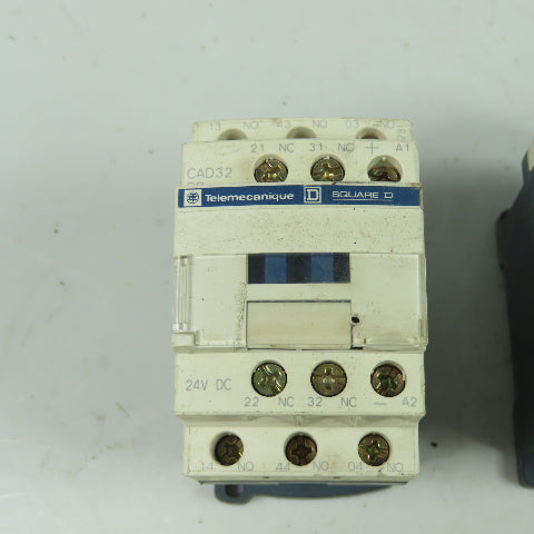 Telemecanique CAD32BD 24VDC Control Relay 10A 600V Max Lot Of 2