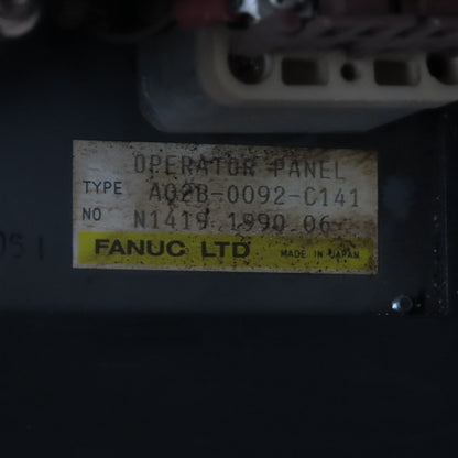 Fanuc A02B-0092-C042 Operated Control Panel A02B-0092-C141