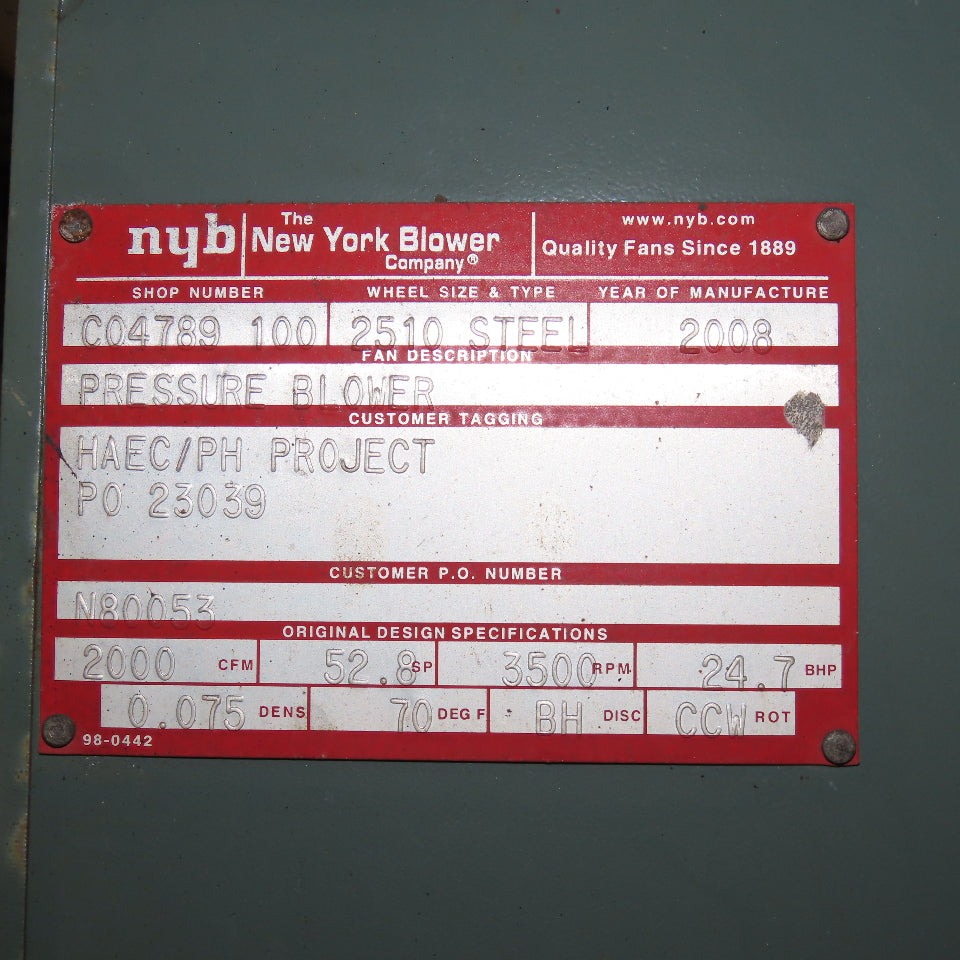 Plymovent BM-4 25Hp Dust Collector Pressure Blower Package 208-480V 2000CFM