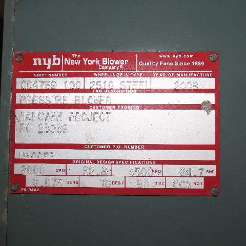 Plymovent BM-4 25Hp Dust Collector Pressure Blower Package 208-480V 2000CFM