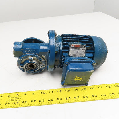 ISGEV A63B4 28:1 Ratio 57RPM Output Gear Motor 460V Y 60Hz .22kW