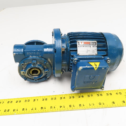 ISGEV A63B4 28:1 Ratio 57RPM Output Gear Motor 460V Y 60Hz 0.22kW